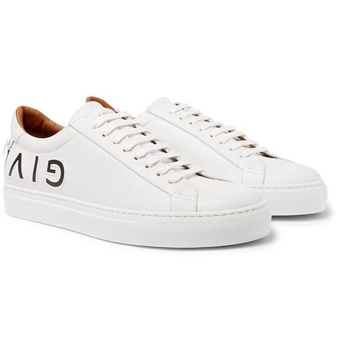 givenchy urban street logo-embossed leather sneakers|givenchy urban street sale.